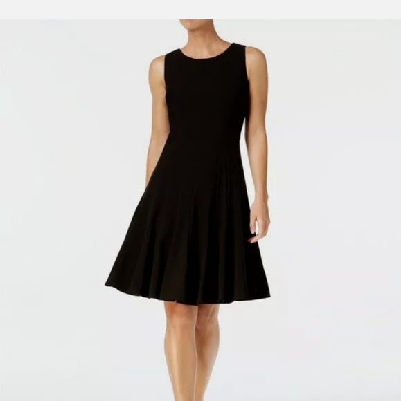 Calvin Klein Dresses & Skirts - Calvin Klein Black Pleated Fit Flare Dress Size 8P